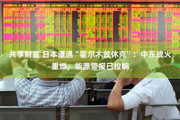 共享财富 日本遭遇“霍尔木兹休克”：中东战火重燃，能源警报已拉响
