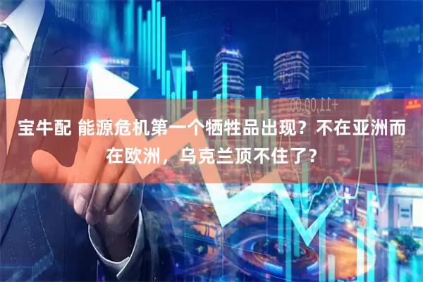 宝牛配 能源危机第一个牺牲品出现？不在亚洲而在欧洲，乌克兰顶不住了？